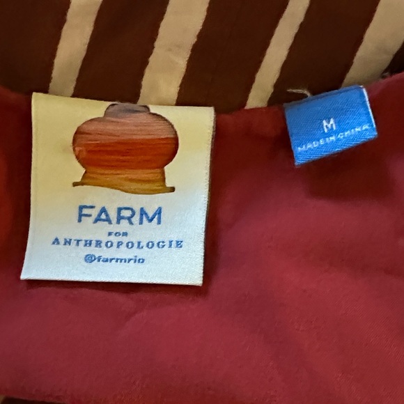 FARM Rio Long Sleeve V-neck Midi Dress Red Size M EUC - Picture 5 of 6